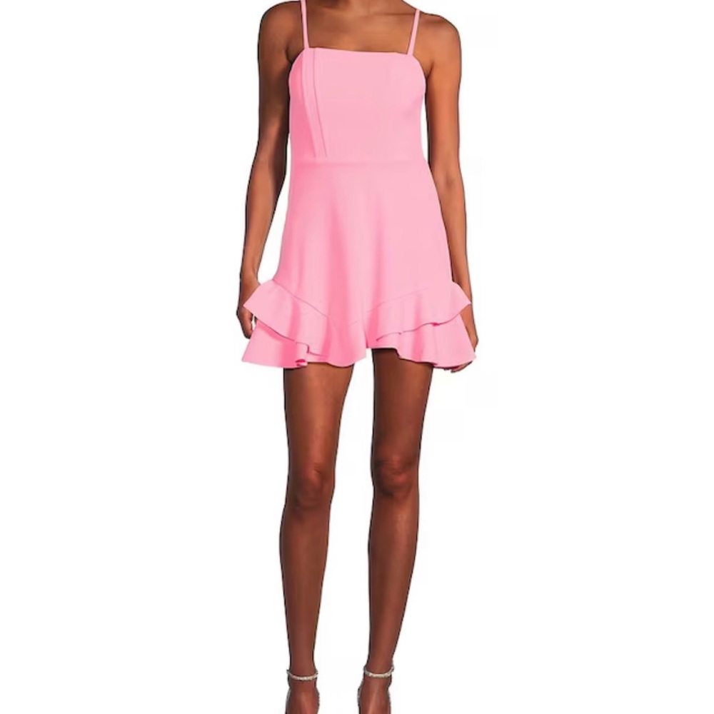 Dear Moon Corset Bodice Bow Back Ruffle Hem Dress (juniors size 0)